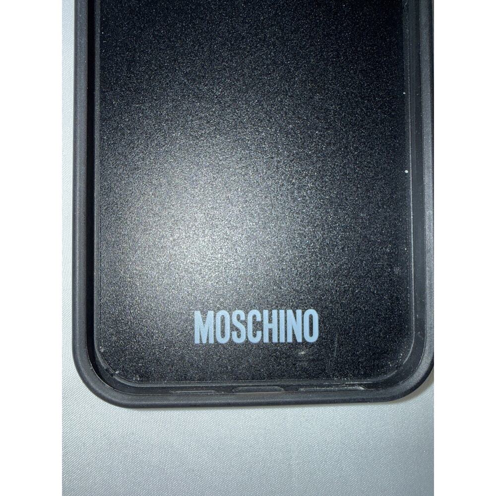 Authentic Moschino iPhone Iphone 13 Pro Max Case Navy Blue Teddy Bear Graphic - Picture 4 of 4